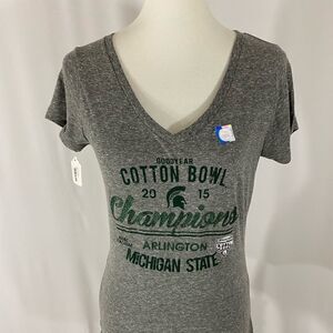 NWT Michigan State Cotton Bowl Champions V Neck T Shirt
